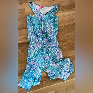 Lilly Pulitzer Paulina Jumpsuit Breakwater Tint Party Wave NWOT
